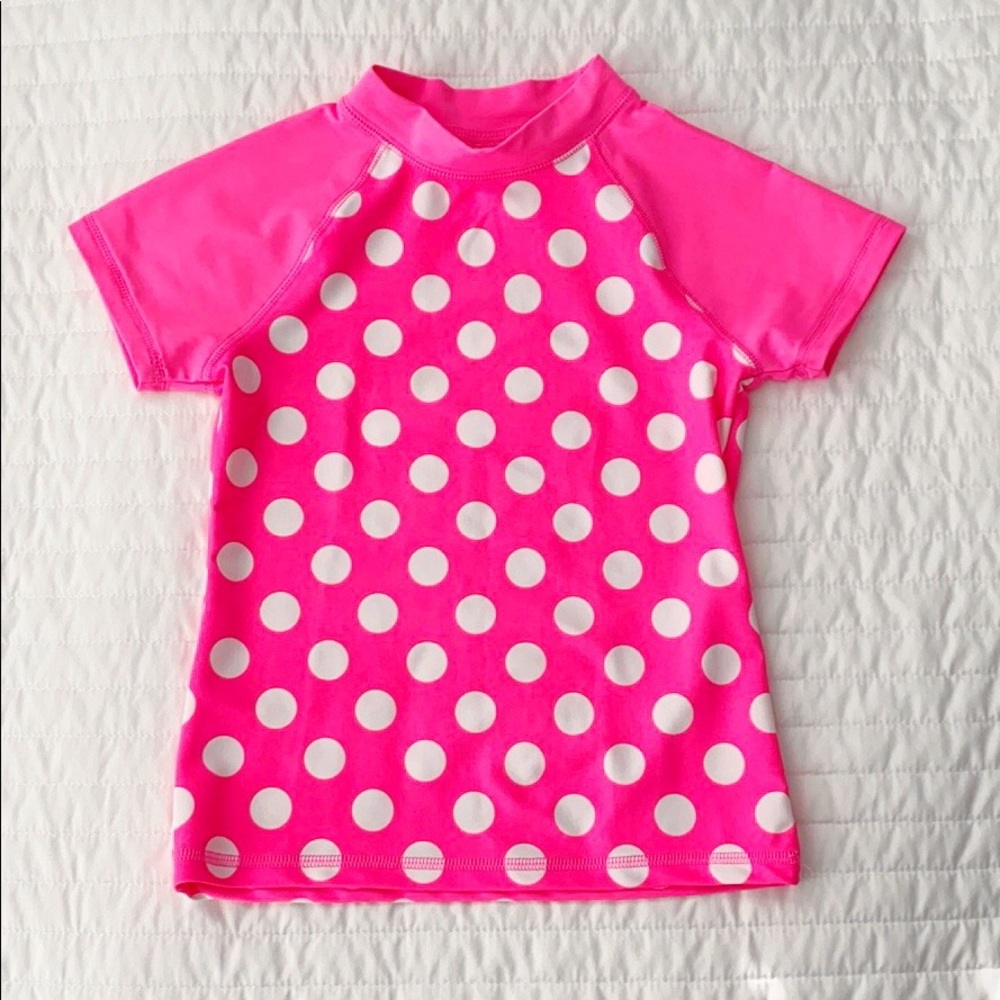 Polka Dot Short Sleeve Rashguard